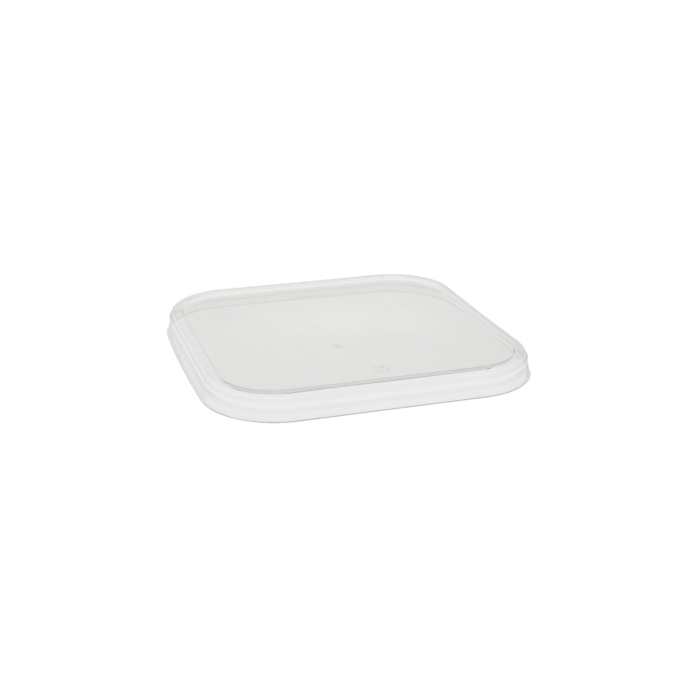 Lid Flat 8.75X8.75X0.53 IN PET Clear Square For Container 100/Case