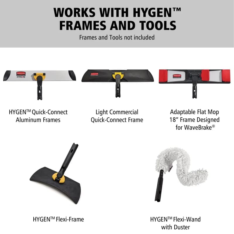 Hygen™ Mop Handle 48-72IN Yellow Aluminum Quick Connect Extension 1/Each