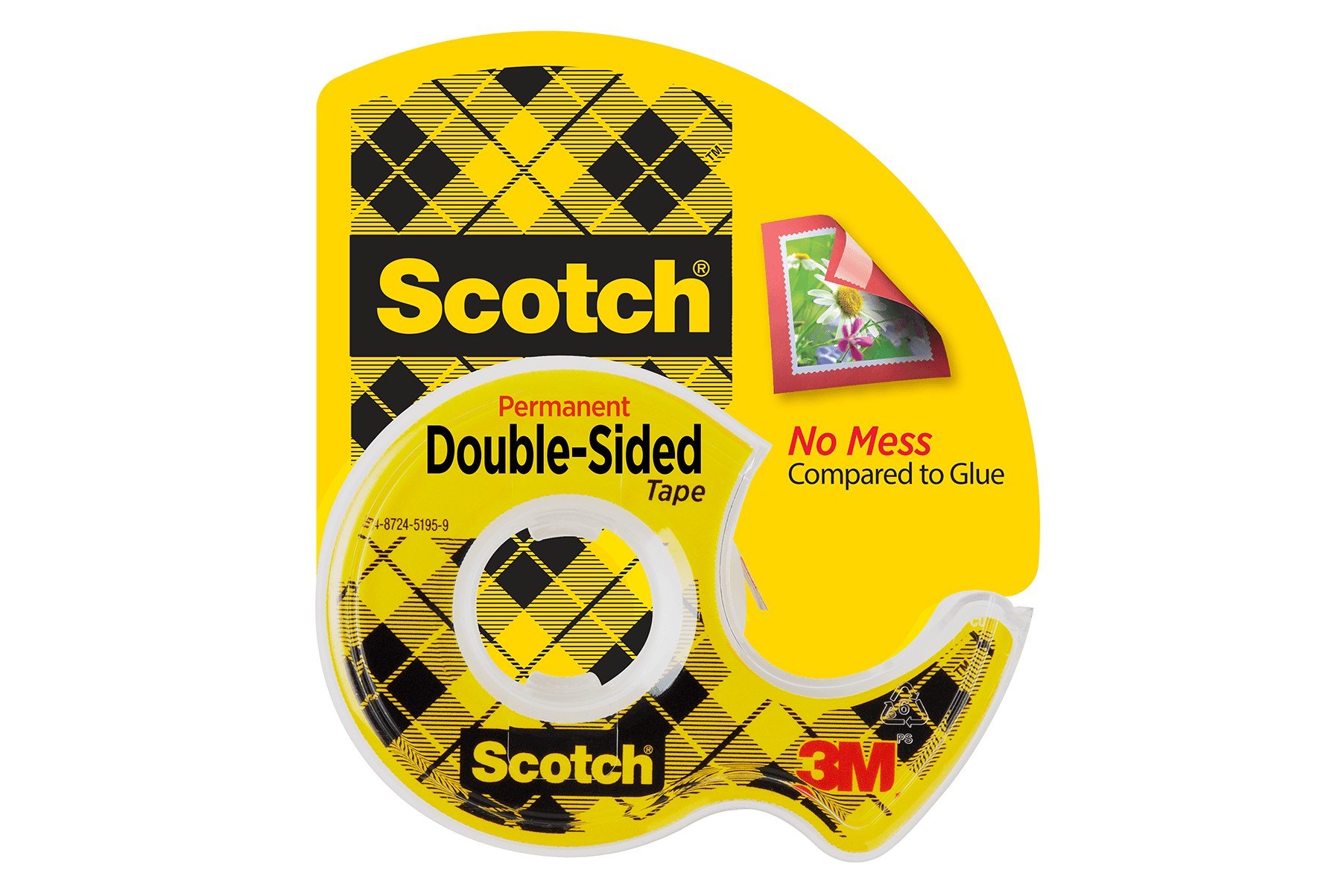 Scotch® 137 Double Sided Tape 450X0.5 IN Clear Acrylic Permanent Adhesive 72 Count/Case