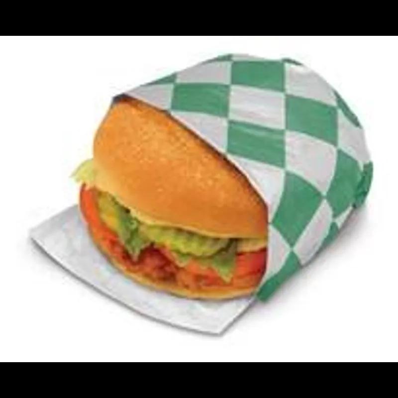 Bagcraft® Foil Sheets 10.5X13.5 IN Foil-Lined Paper Green Check 2000/Case