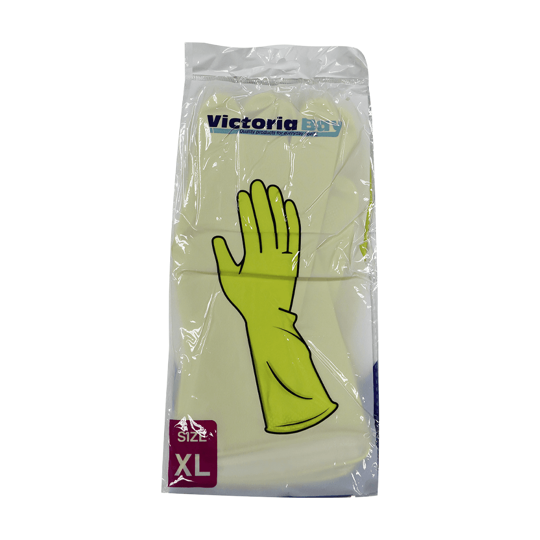 General Purpose Gloves XL Yellow 1.38MIL Rubber Latex Flock Lined 144/Case