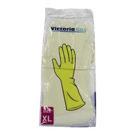 General Purpose Gloves XL Yellow Rubber Latex Flock Lined 144/Case