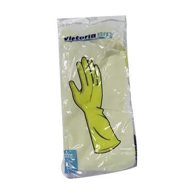 General Purpose Gloves Large (LG) Yellow Rubber Latex Flock Lined 144/Case