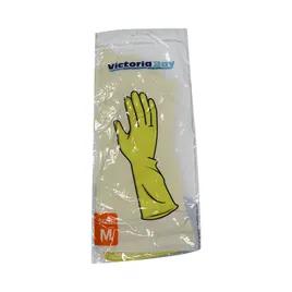 General Purpose Gloves Medium (MED) Yellow Rubber Latex Flock Lined 144/Case