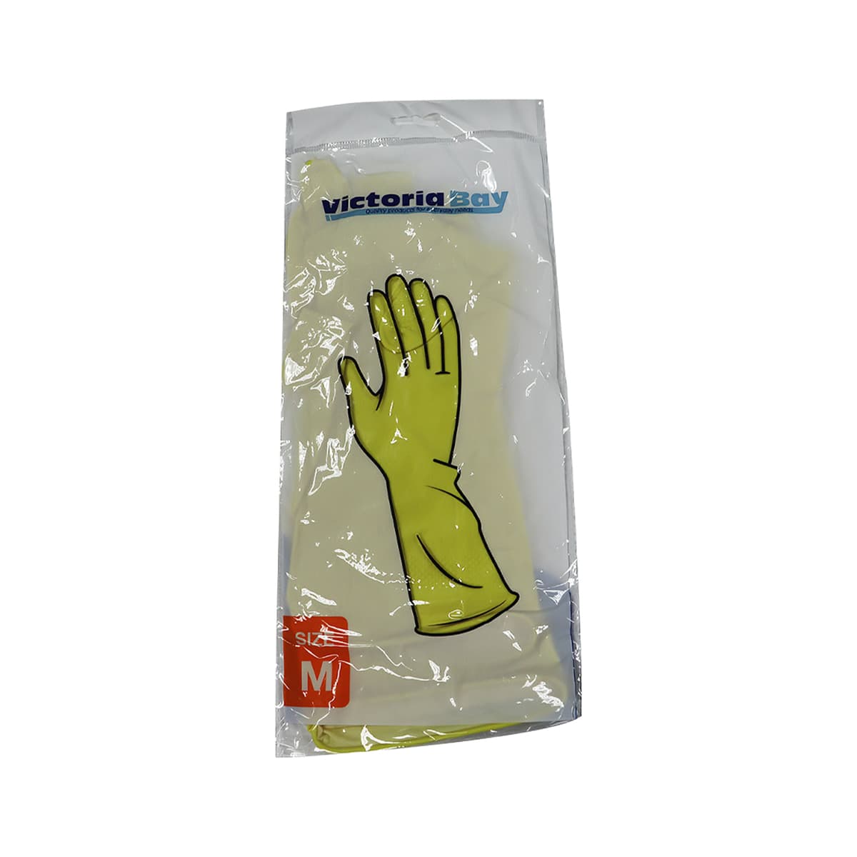 General Purpose Gloves Medium (MED) Yellow 1.38MIL Rubber Latex Flock Lined 144/Case