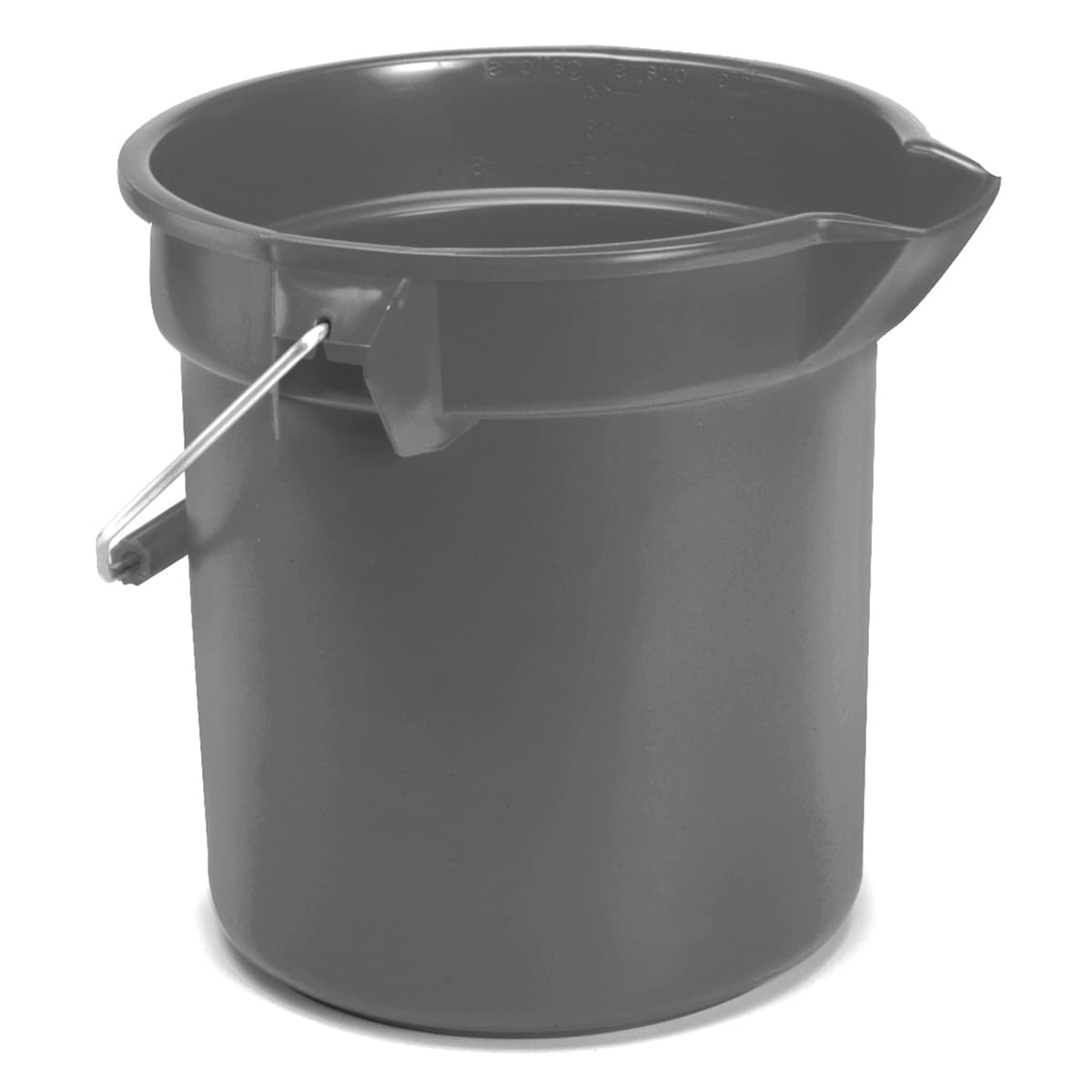 Brute® Mop Bucket 10 QT Heavy Duty HDPE Gray Round 1/Each
