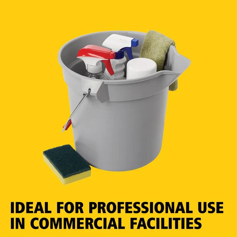 Brute® Mop Bucket 10 QT Heavy Duty HDPE Gray Round 1/Each