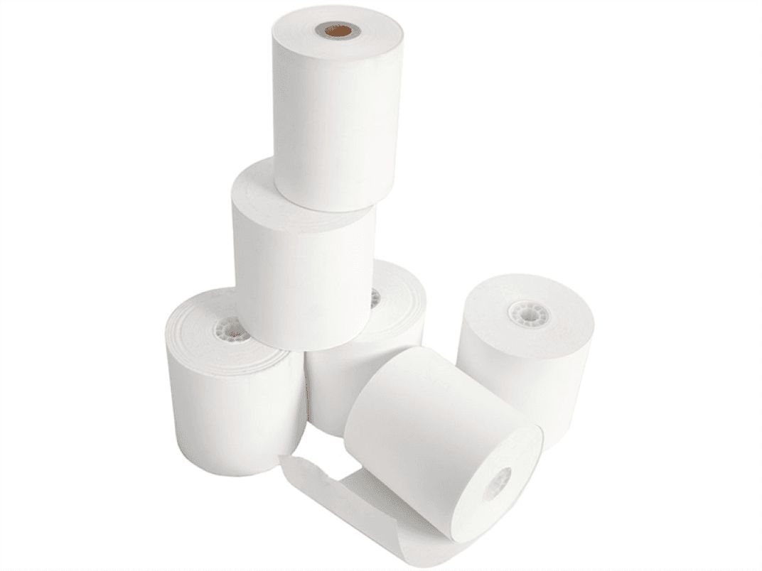 Cash Register Receipt Roll 3.125IN X90FT Thermal Paper 72/Case