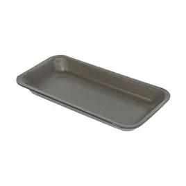 10P Meat Tray 5.5X10.75X1.18 IN Polystyrene Foam Black Rectangle Heavy 500/Case