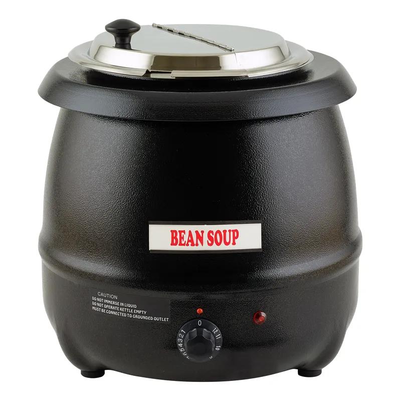 Soup Warmer 13.25X14.5X14.5 IN 10.5 QT Black Electric 110 Volt Double Wall Insulated 1/Each