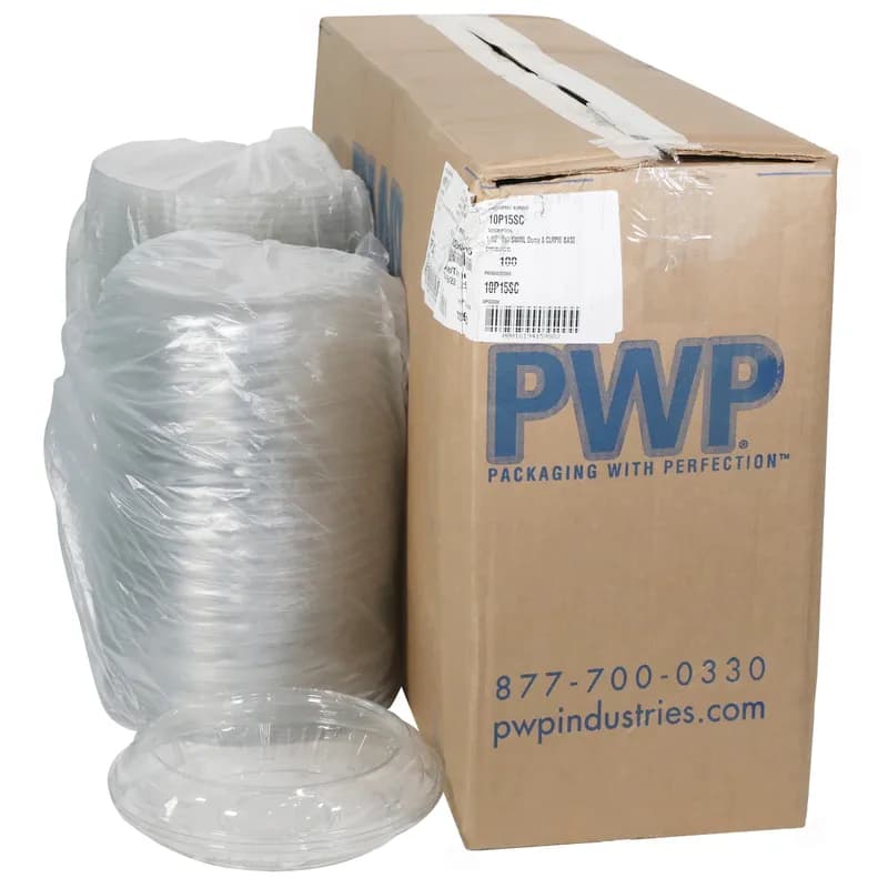 Pie Container & Lid Combo With Dome Lid 9X1.5 IN PET Clear Swirl 100/Case