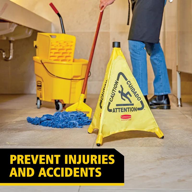 Safety Cone 30 IN Caution Yellow Plastic Pop-Up Cone 1/Each