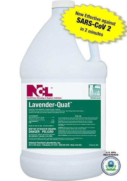 Lavender-Quat Lavender One-Step Disinfectant 1 GAL Multi Surface Concentrate Quat Mildewstat Fungicidal Virucidal 4/Case