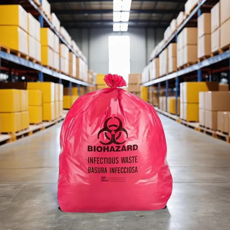 Biohazard Bag 40X44 IN Red 100/Case