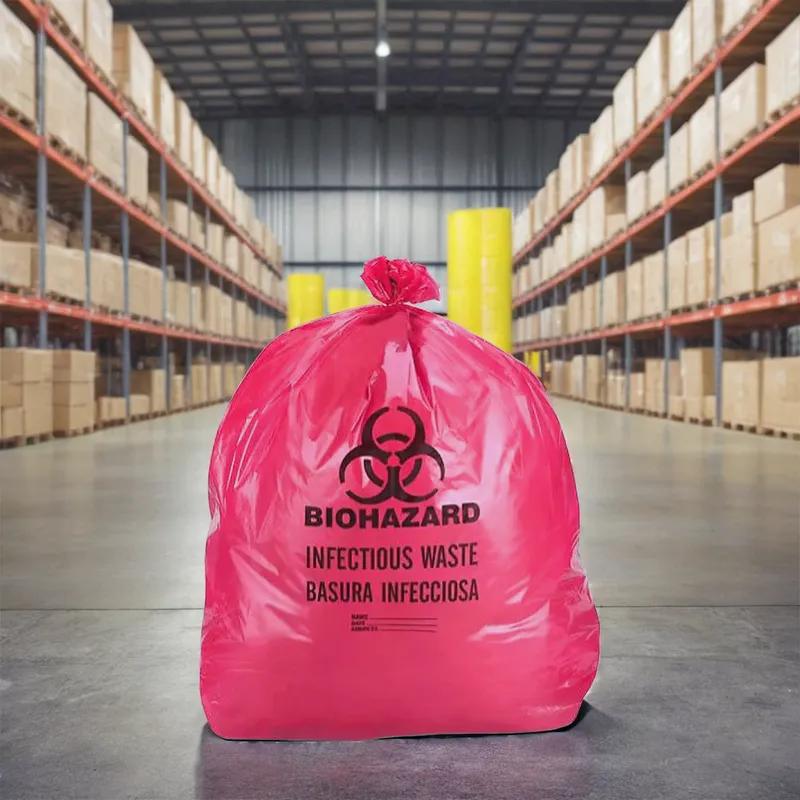 Biohazard Bag 40X44 IN Red 100/Case