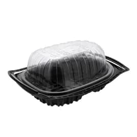 Roaster Base & Lid Combo With Dome Lid 41.6 OZ 12.5X8.6X4.25 IN MFPP OPS Black Clear Zip Seal With Handle 110/Case
