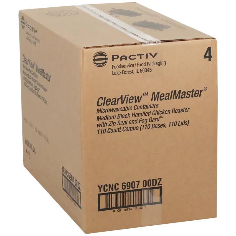 Roaster Base & Lid Combo With Dome Lid 41.6 OZ 12.5X8.6X4.25 IN MFPP OPS Black Clear Zip Seal With Handle 110/Case