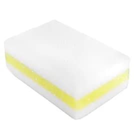 Impact® Amazing Sponge™ Scrub Sponge 5.8X3.5 IN Melamine White Yellow 3 Layer 30/Case