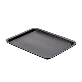 4P Meat Tray 9.25X7.25X1.25 IN Polystyrene Foam Black Rectangle 500/Case