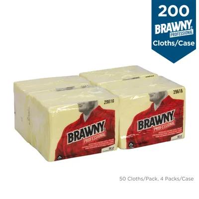 Brawny® Professional General Purpose Duster 17X24 IN 1 PLY Cloth Yellow 50 Sheets/Pack 4 Packs/Case 200 Sheets/Case