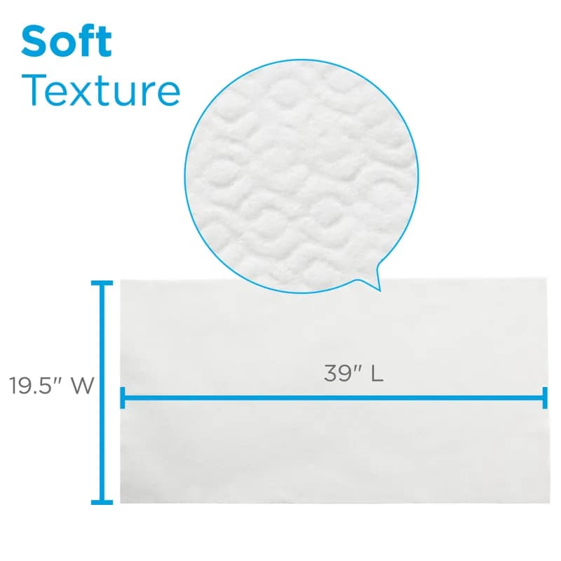 Pacific Blue Select A300 Bath Towel 39X19.5 IN White Rectangle Airlaid Paper 1PLY Disposable 200/Case