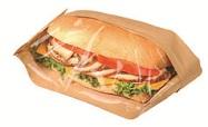 Bagcraft® Dubl View ToGo!® Hoagie & Sub Bag 4.25X2.75X11.75 IN Wax Coated Paper PP Kraft With Window 500/Case