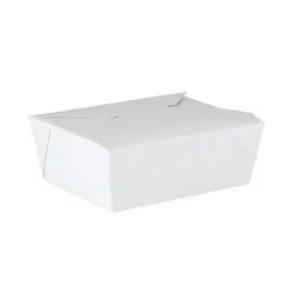 Bio-Pak® Take-Out Box Tuck-Top 6.75X5.4375X2.5 IN Paper White Rectangle 300/Case
