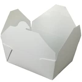 Bio-Pak® Take-Out Box Tuck-Top 6.75X5.4375X2.5 IN Paper White Rectangle 300/Case