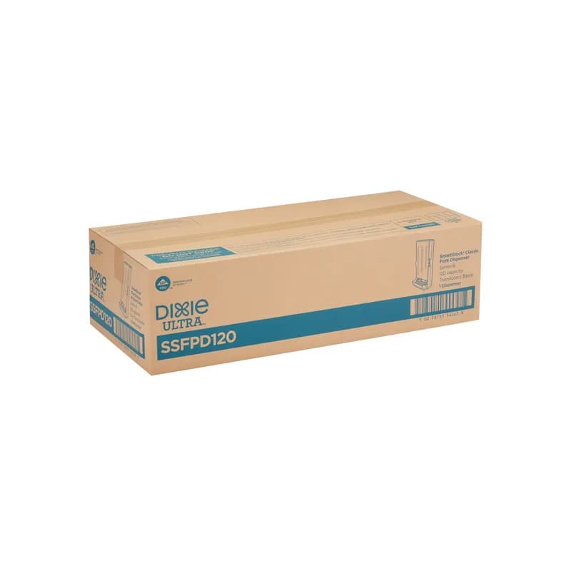 Dixie® Ultra SmartStock® Series-B Classic Fork Dispenser 8.78X10X24 IN Plastic Translucent Black 1/Each