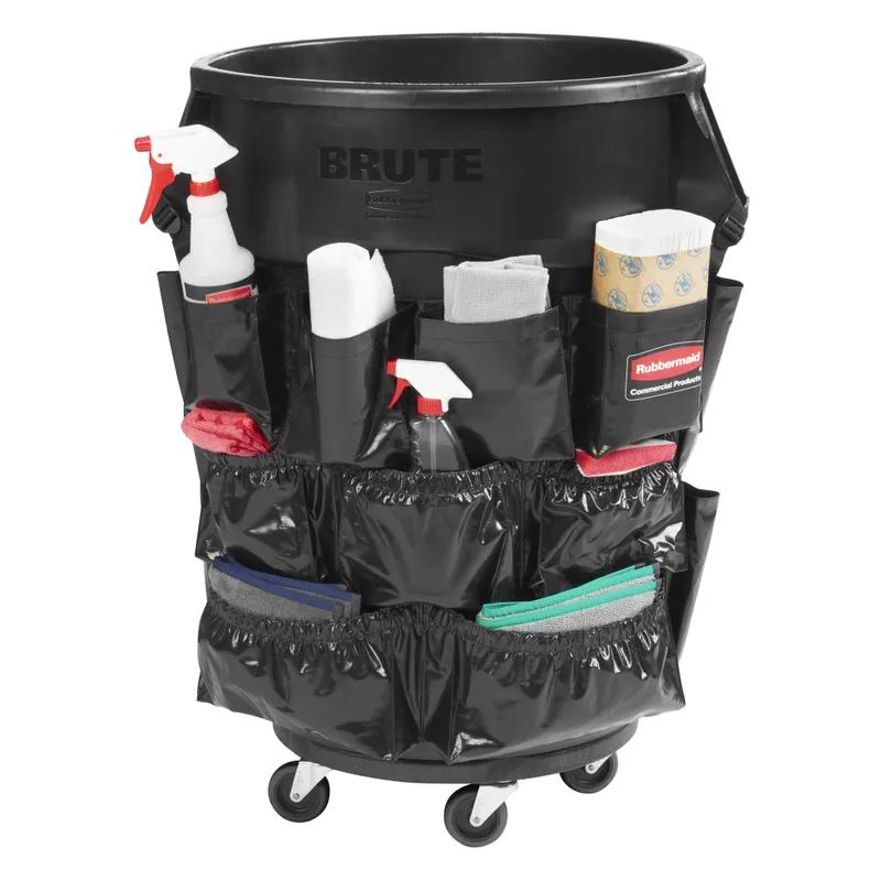 Brute® Trash Can Dolly 18.03X18.03X6.3 IN Black Resin 20/32/44/55 Gallon Quiet Food Safe Heavy Duty Swivel 2/Case