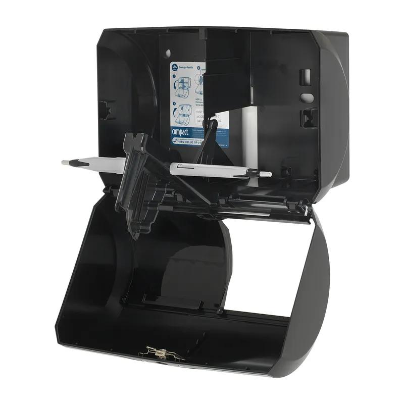 Compact® Toilet Paper Dispenser 6.75X10.12 IN Wall Mount Silver 2-Roll Coreless Side-by-Side High Capacity 1/Each