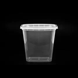Deli Container Base 32 OZ Plastic Clear Rectangle 200/Case
