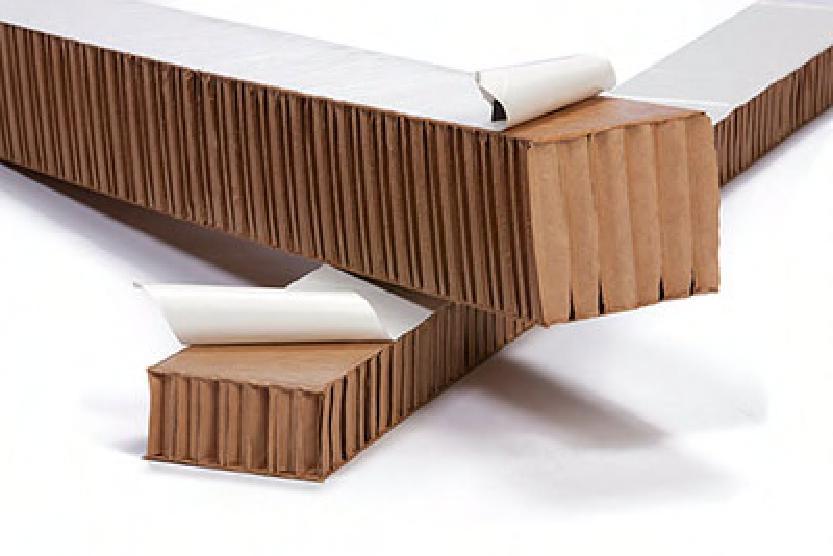 Honeycomb Pad 3X30X3X0.5 IN Corrugated Cardboard Pressure Sensitive Adhesive (PSA) 240 Count/Skid