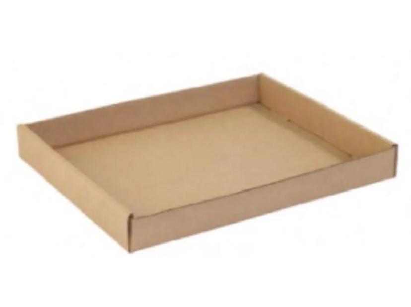 Box 21.375X5.5X4 IN B-Flute 200# Die Cut Tray 750 Count/Skid