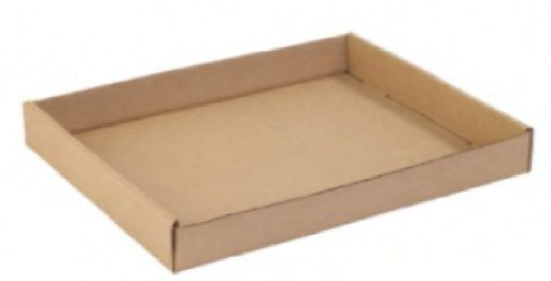 Box 21.375X5.5X4 IN B-Flute 200# Die Cut Tray 750 Count/Skid