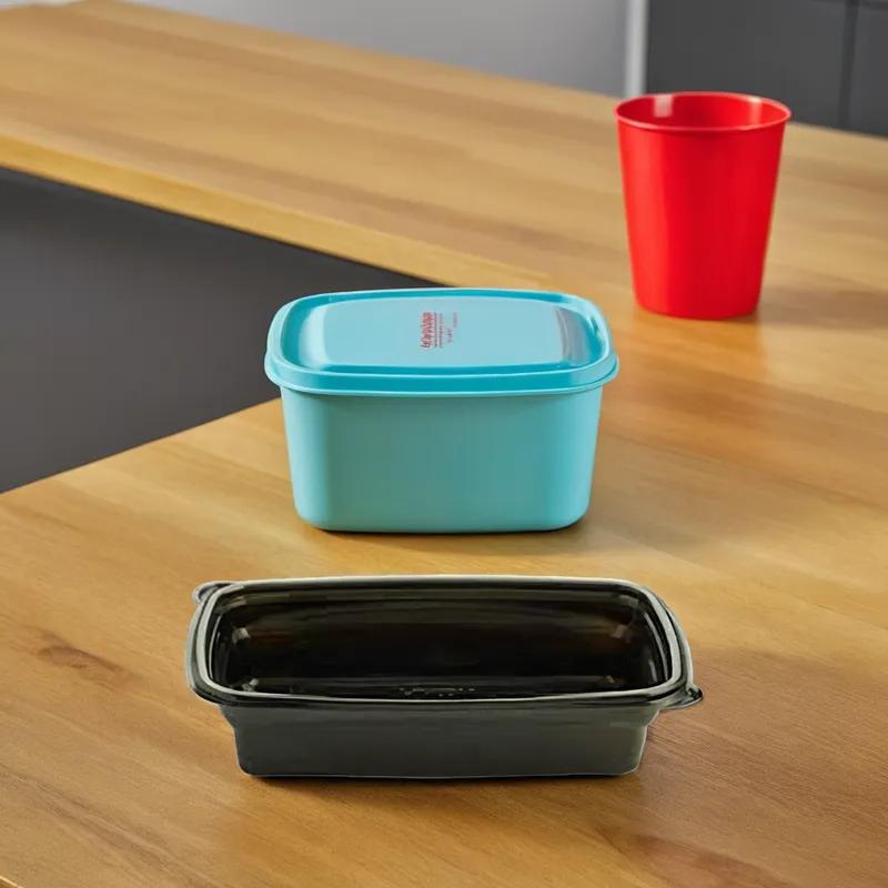 Take-Out Container Base 9.51X6.33X2.03 IN PP Black Rectangle 200/Case