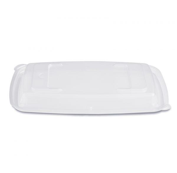 HomeFresh® Lid Dome 9.08X5.9X0.96 IN 1 Compartment PP Clear Rectangle For Container Unhinged 200/Case