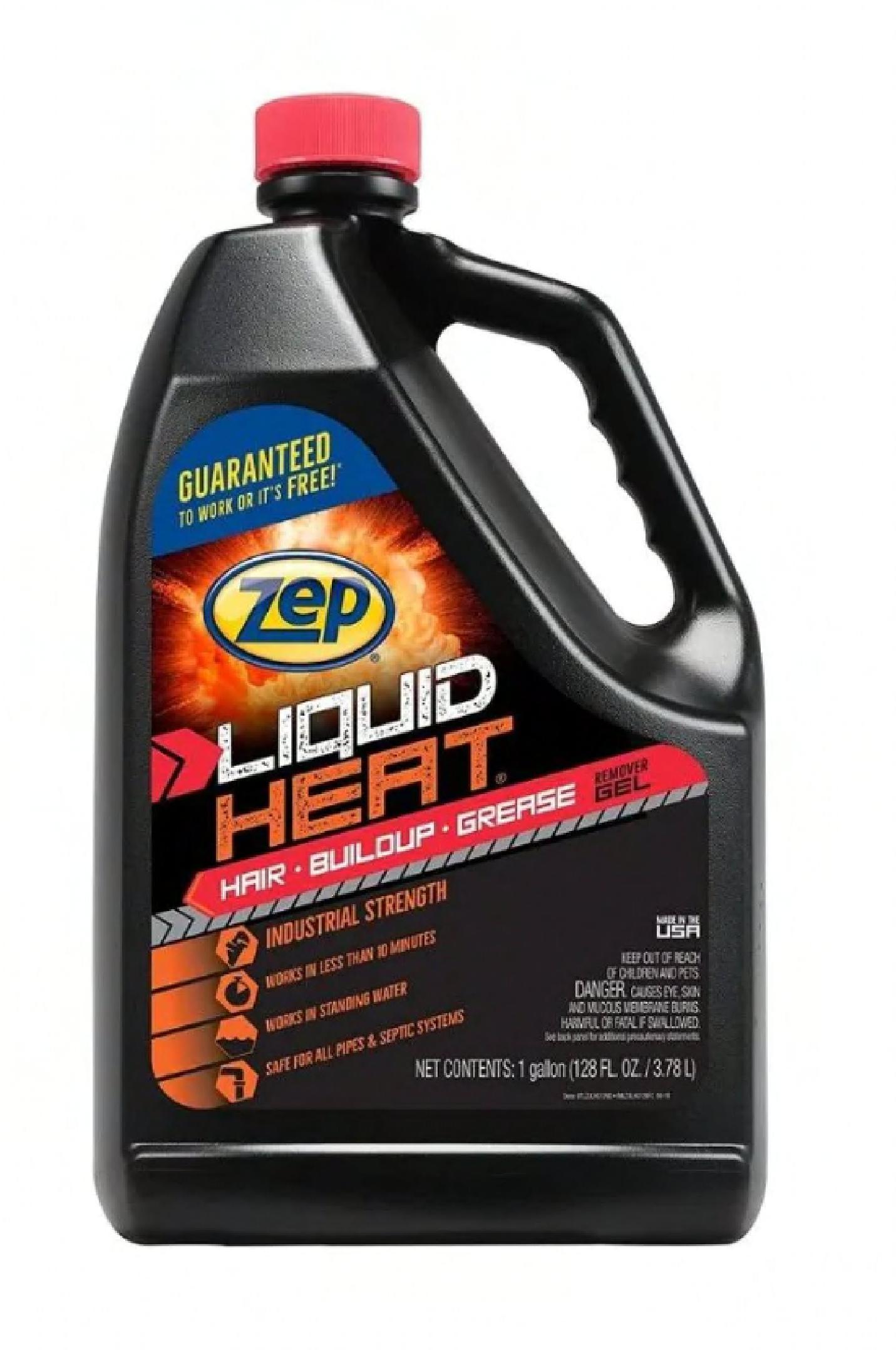 Liquid Heat Buildup Remover Degreaser Drain Cleaner 1 GAL Gel Industrial Grade 4/Case