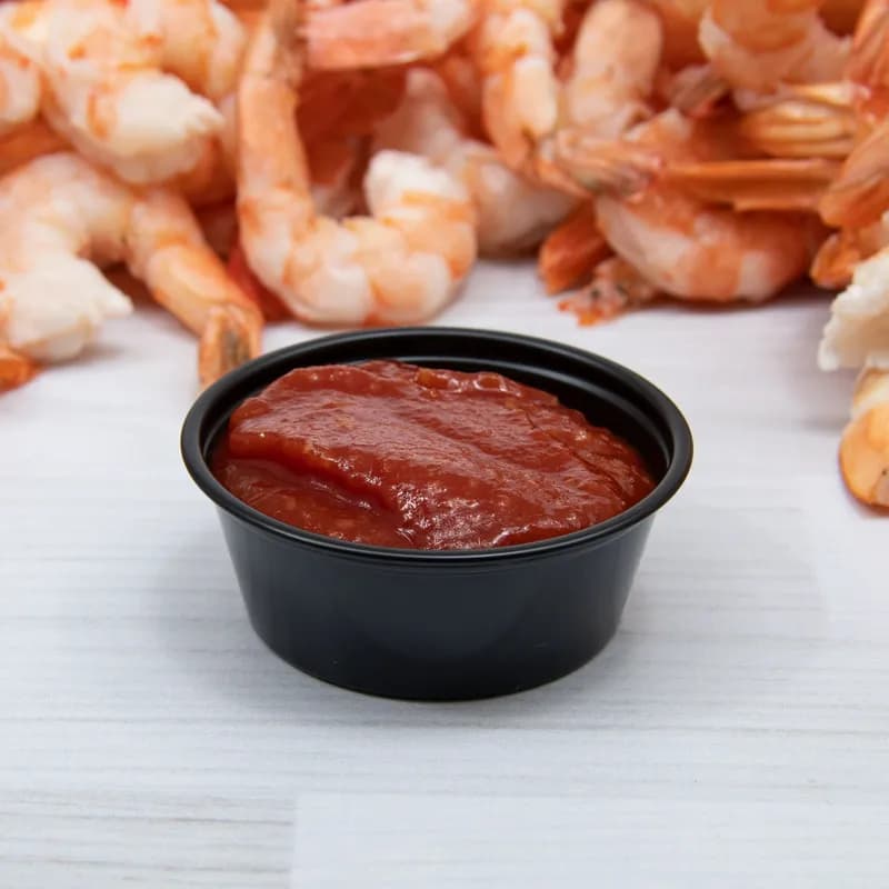 Solo® Souffle & Portion Cup 1.5 OZ PS Black Round Stackable 250 Count/Pack 10 Packs/Case 2500 Count/Case