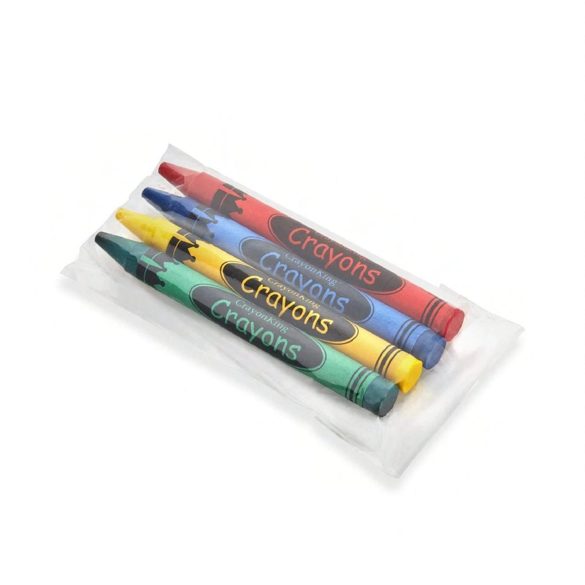 Crayon Red Yellow Green Blue Wax Paper Cellophane 4 Count/Pack 500 Count/Case