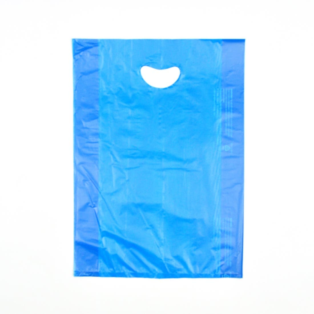 Merchandise Bag 12X3X18 IN Blue HDPE 0.7MIL With Die Cut Handles 500/Case