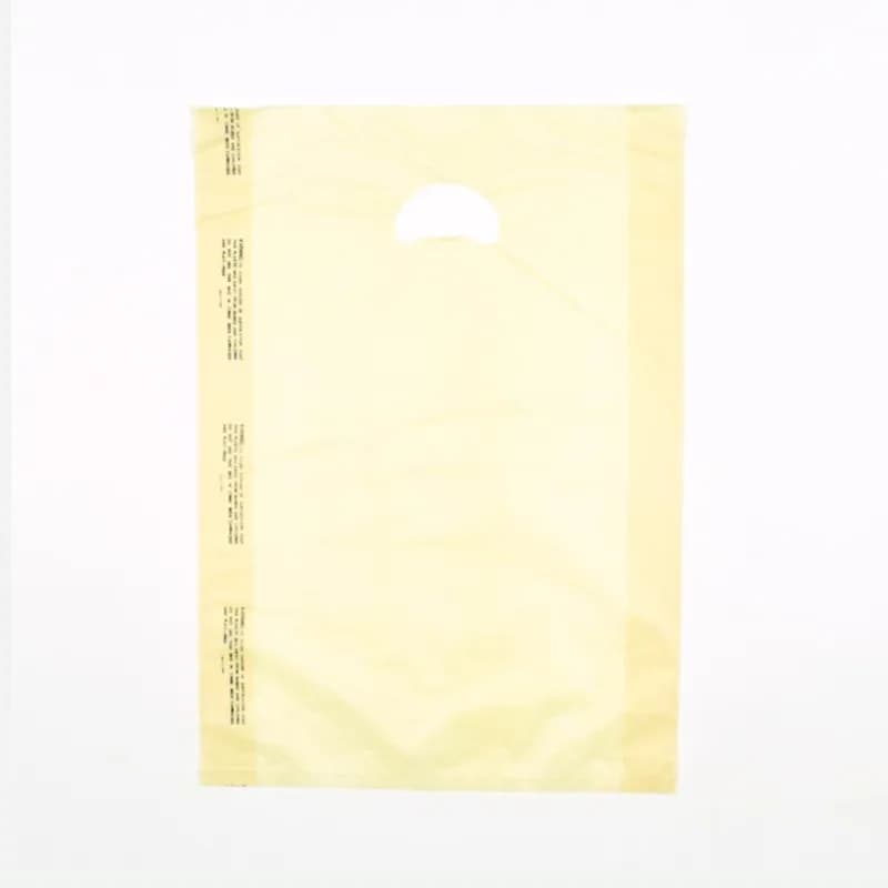 Merchandise Bag 12X3X18 IN Beige HDPE 0.7MIL With Die Cut Handles 500/Case
