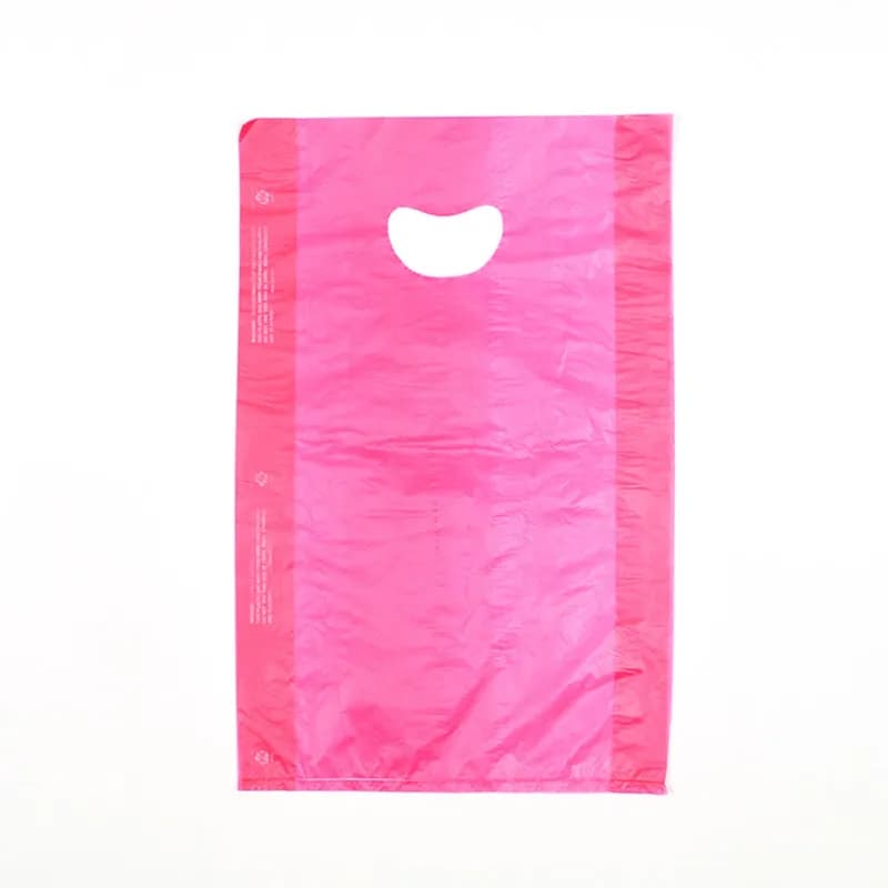 Merchandise Bag 12X3X18 IN Red HDPE 0.7MIL With Die Cut Handles 500/Case