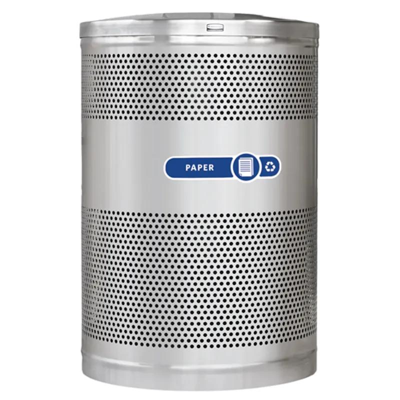 Metal Direct Thermal Label Blue White Vinyl Adhesive 1 Mil Gloss Laminate Top Coat Split Label Backing 1/Each