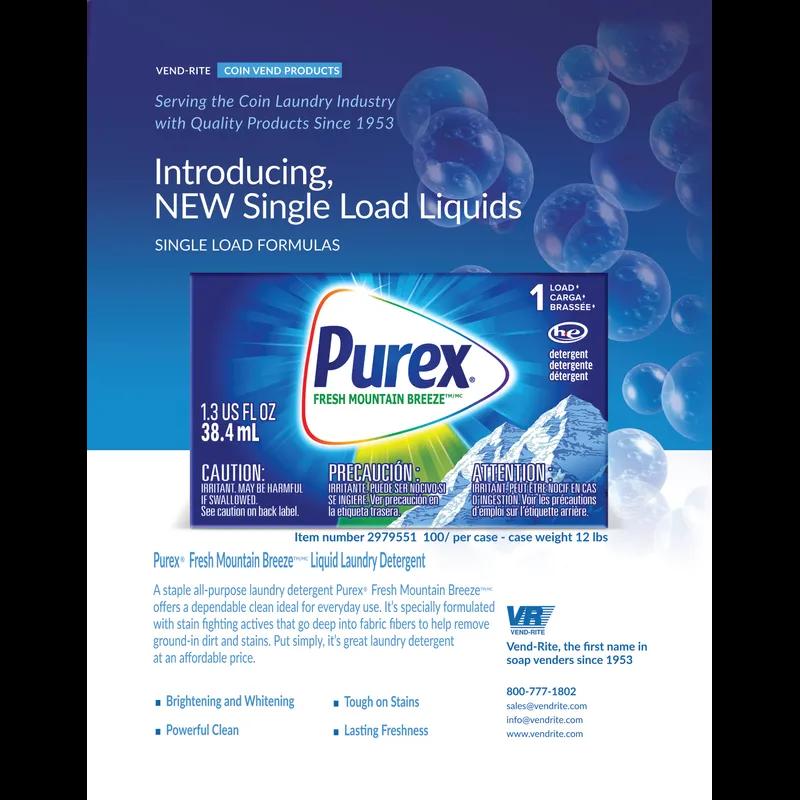 Purex® Fresh Mountain Breeze Laundry Detergent 1.3 OZ Liquid 100/Case
