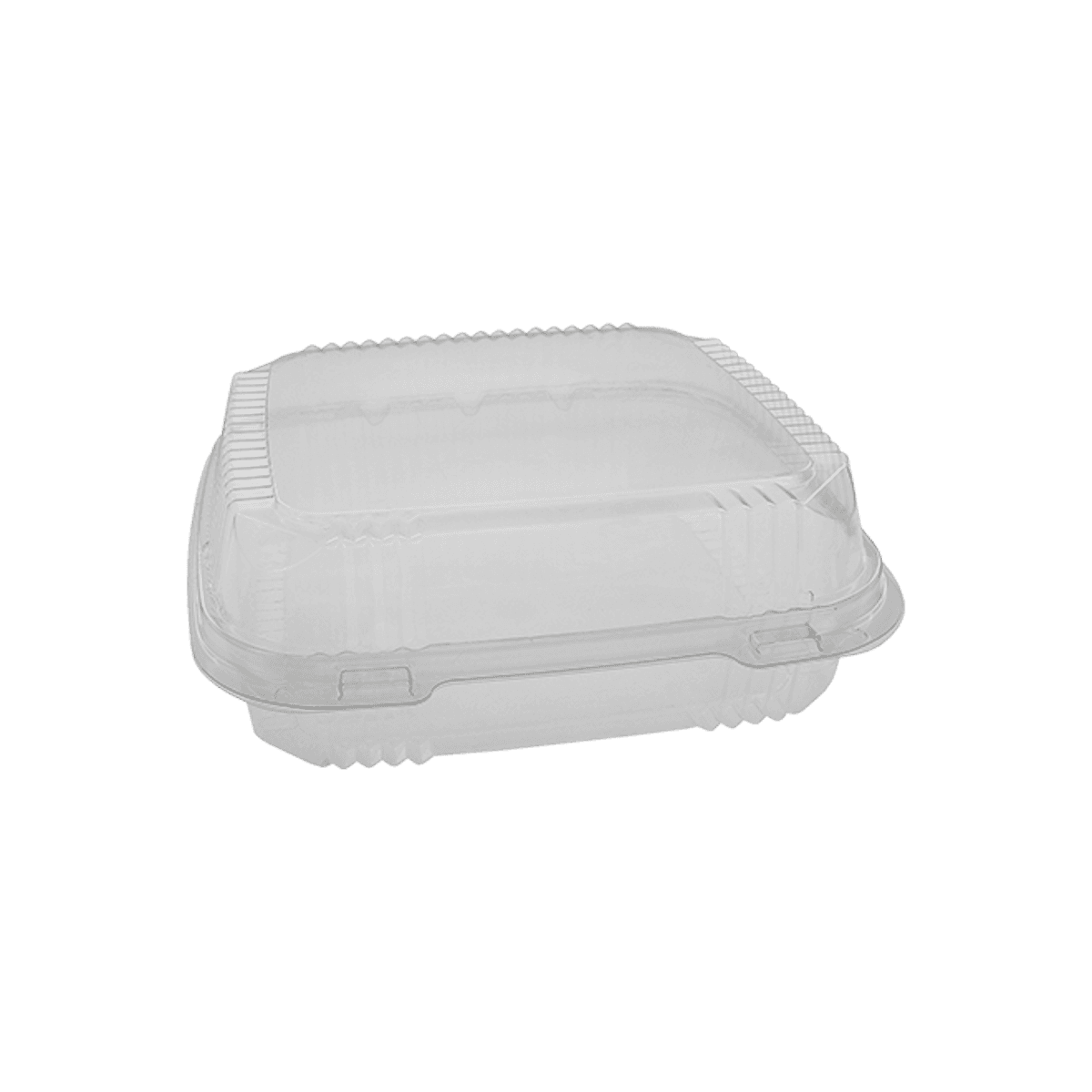 ClearView® SmartLock® Take-Out Container Hinged With Dome Lid Medium (MED) 8X8 IN HIPS OPS Clear Square 200/Case