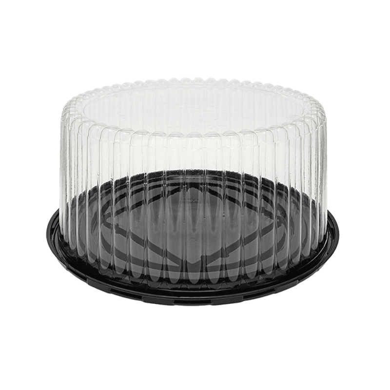 Cake Container & Lid Combo With Dome Lid 9X5 IN Clear Deep Double-Layer 50/Case