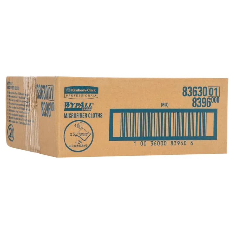 WypAll® Cleaning Cloth 15.75X15.75 IN Microfiber Green Unscented Reusable 6 Count/Pack 4 Packs/Case 24 Count/Case