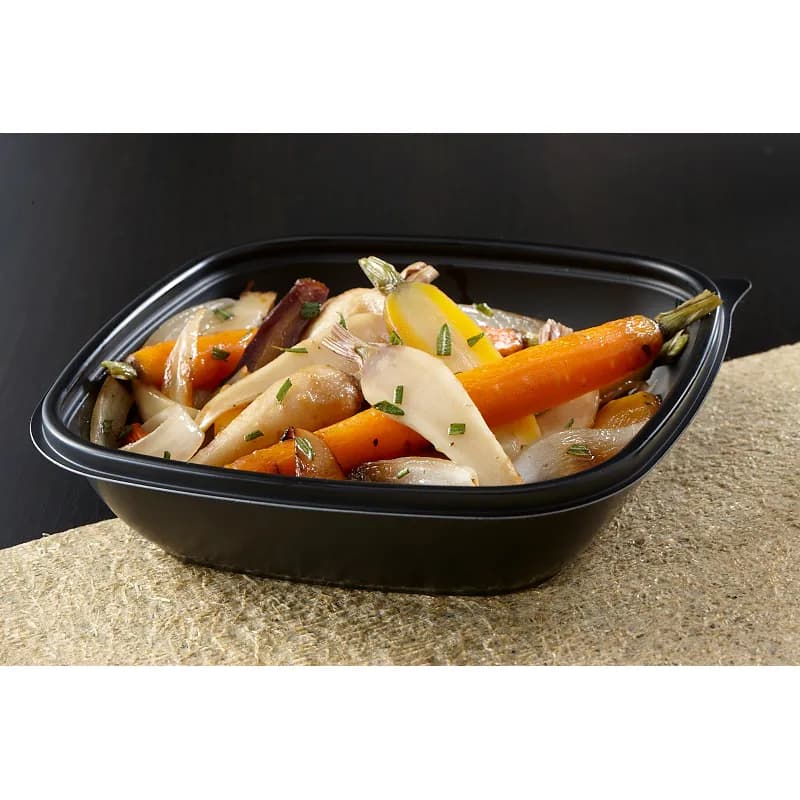 Bowl 24 OZ PP Black Square 300/Case