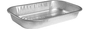 Take-Out Container Base Large (LG) 15X7X2 IN Aluminum Silver Oblong 300/Case